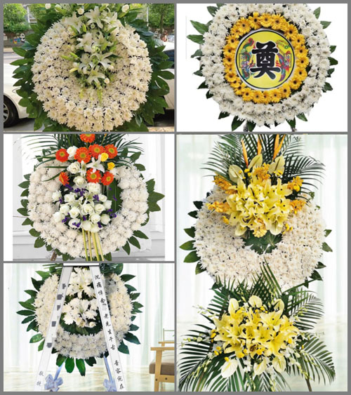 湖北孝感市云梦县伍洛镇坦湖村花圈速递